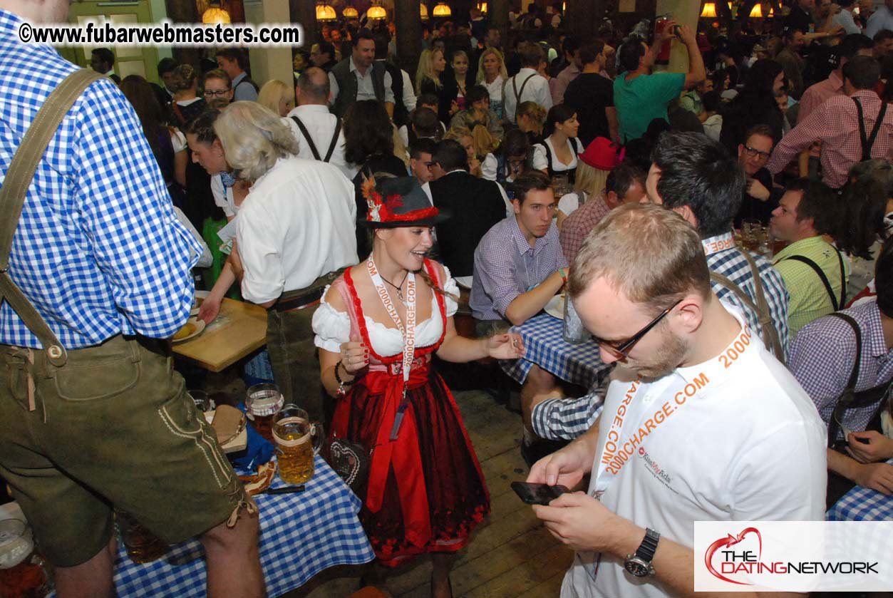 Beer tent seating in the legendary Hacker Festzelt