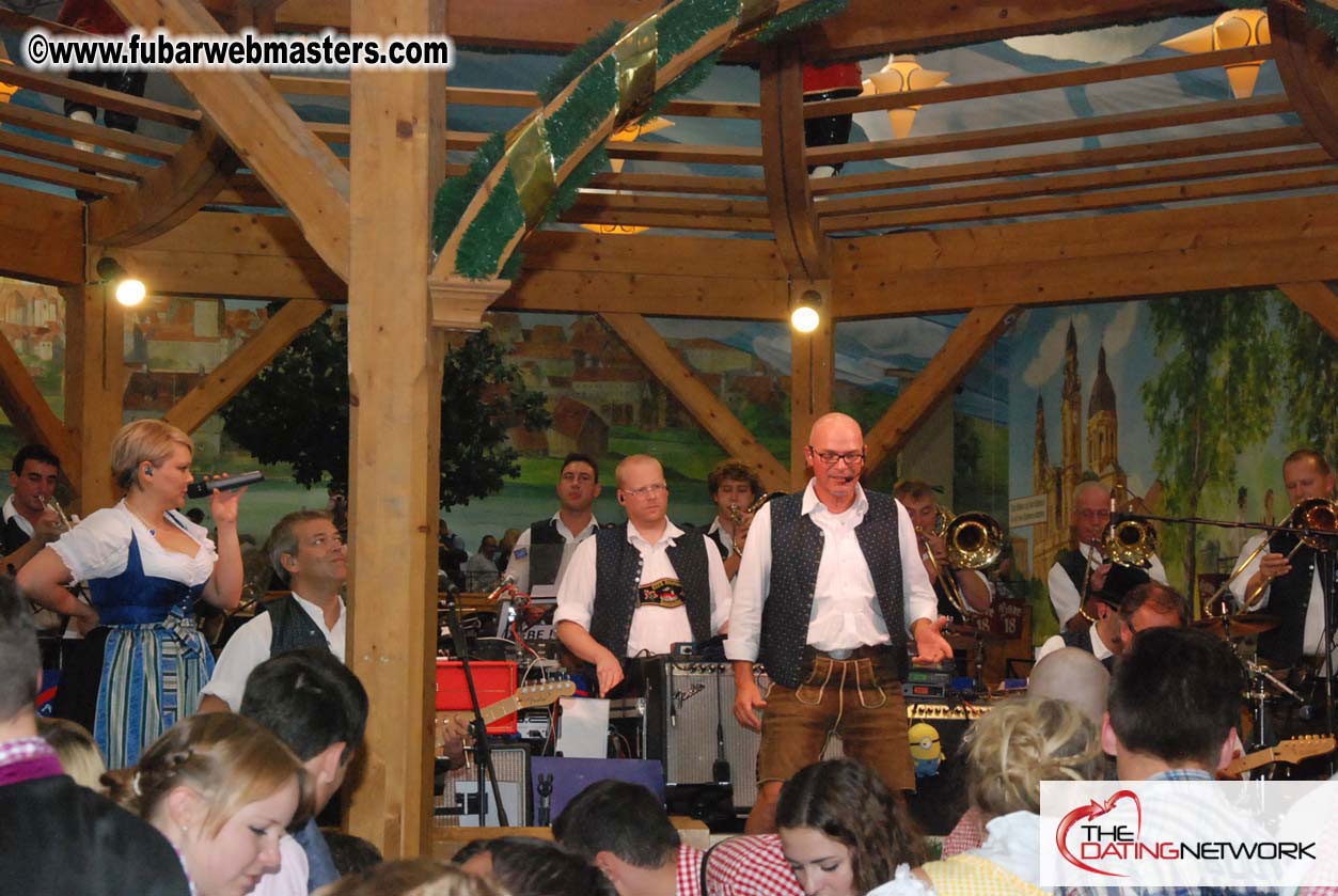 Beer tent seating in the legendary Hacker Festzelt