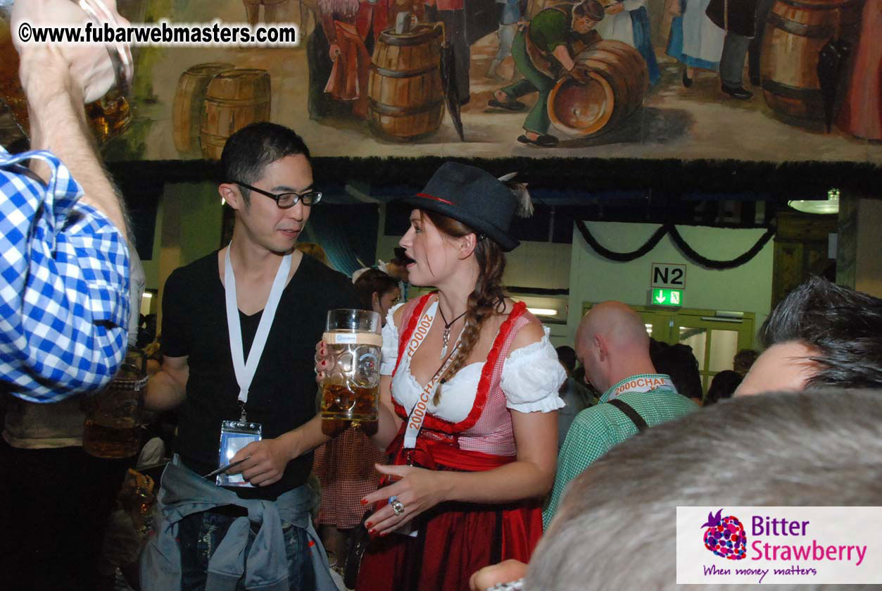 Beer tent seating in the legendary Hacker Festzelt