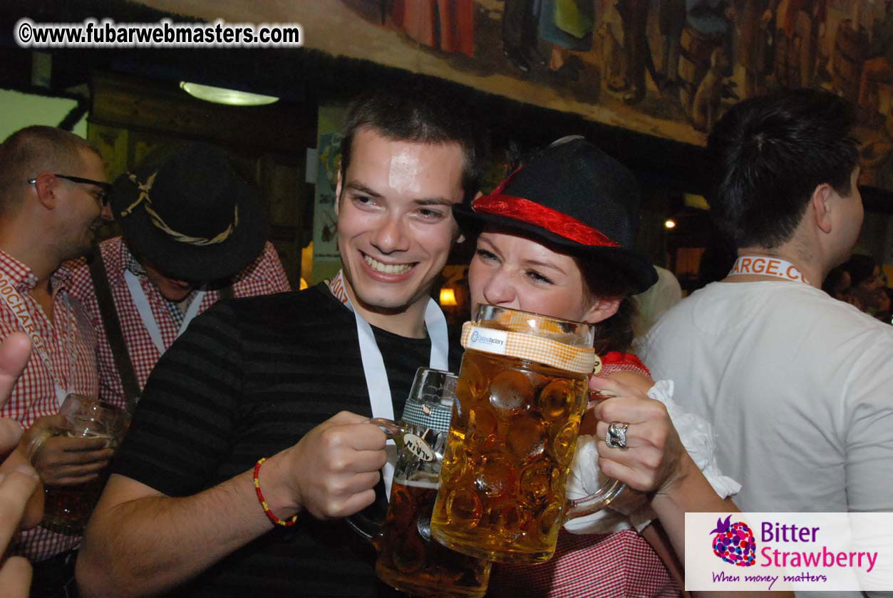 Beer tent seating in the legendary Hacker Festzelt