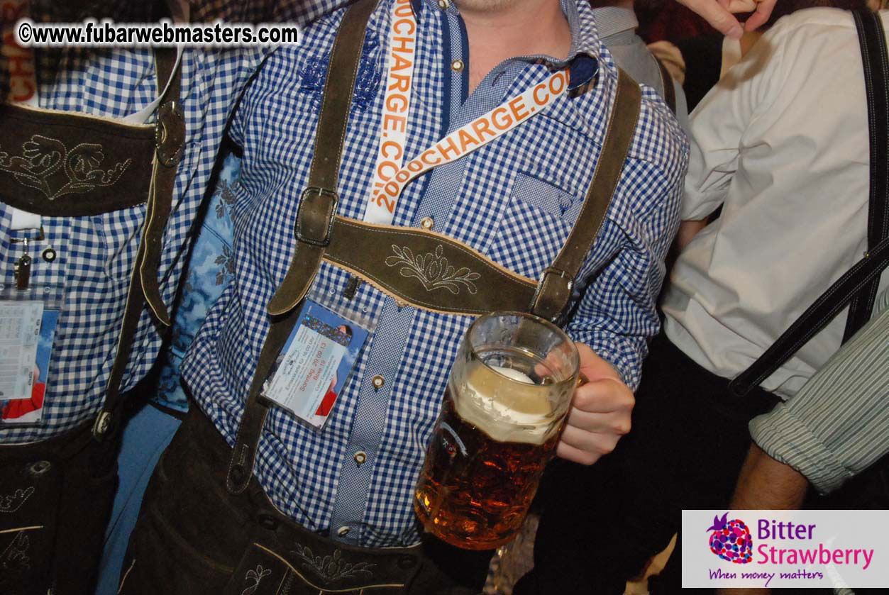 Beer tent seating in the legendary Hacker Festzelt