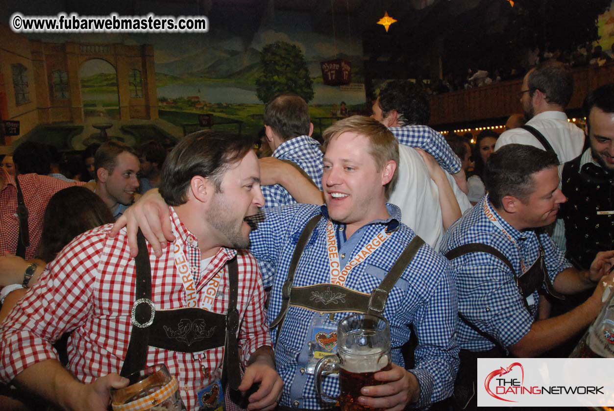 Beer tent seating in the legendary Hacker Festzelt