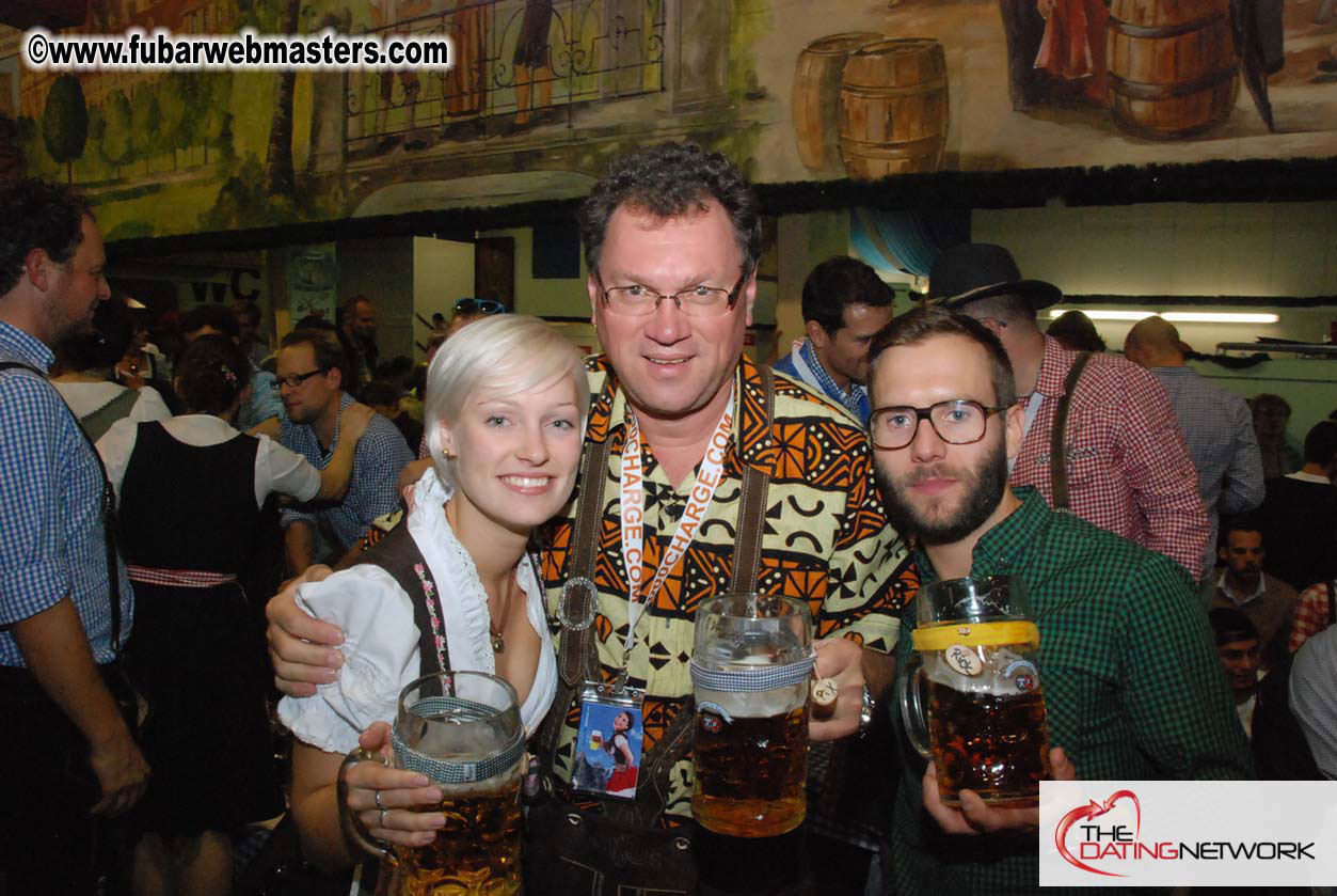 Beer tent seating in the legendary Hacker Festzelt