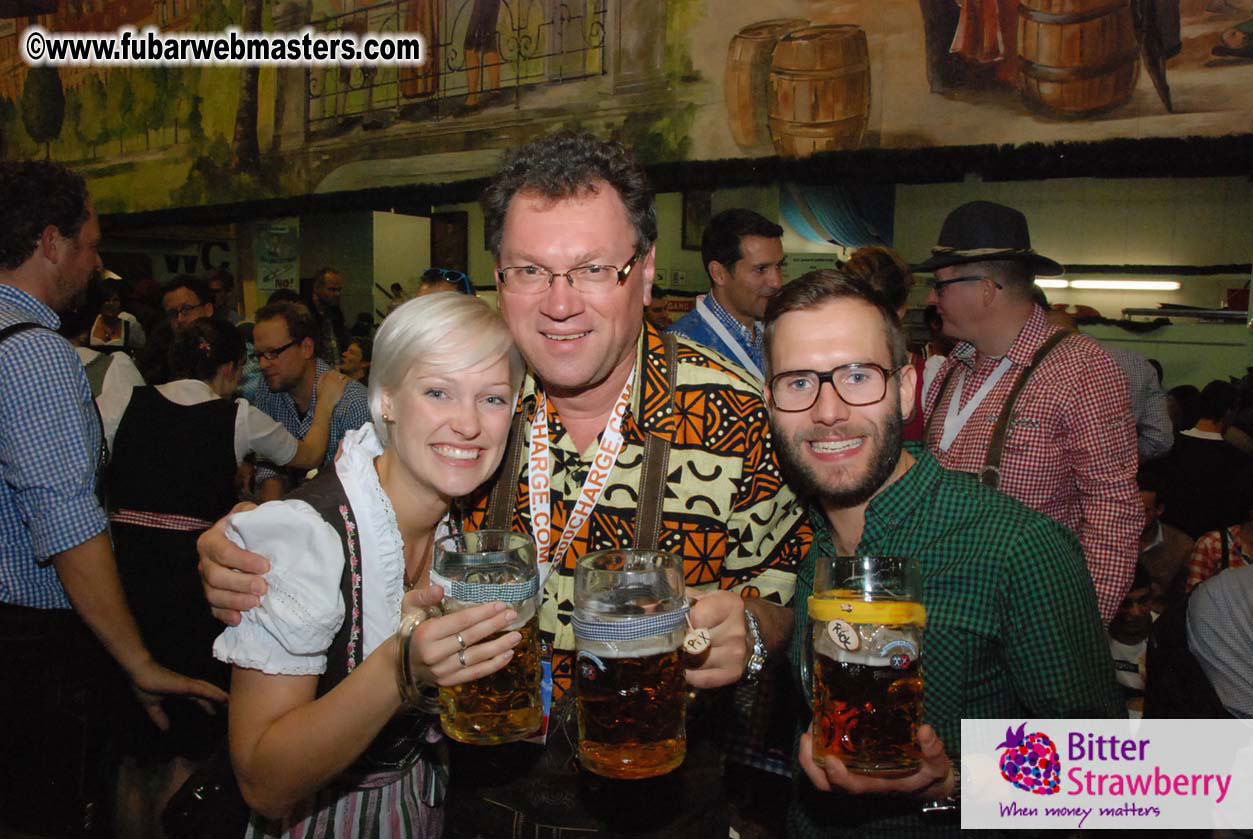 Beer tent seating in the legendary Hacker Festzelt