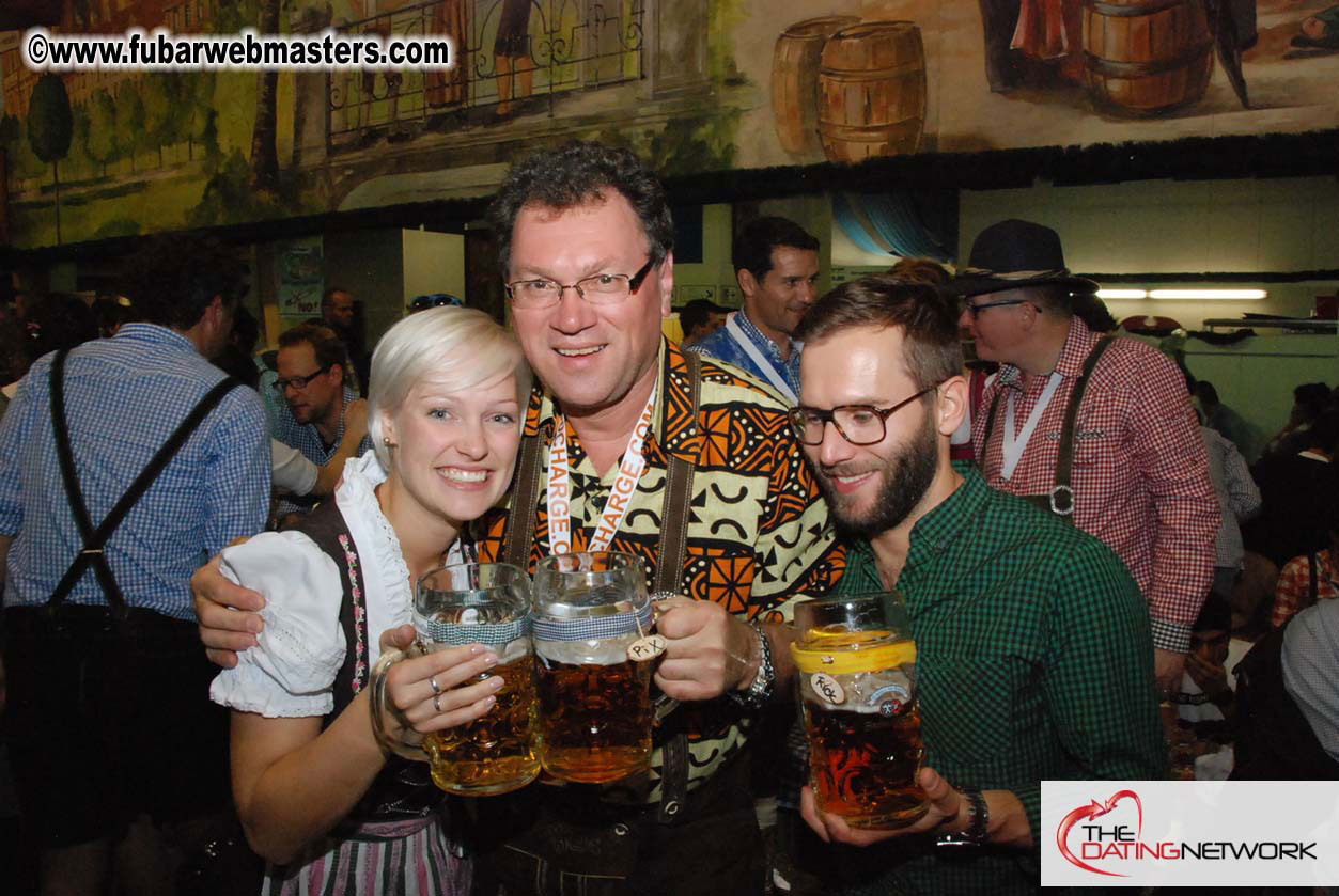 Beer tent seating in the legendary Hacker Festzelt