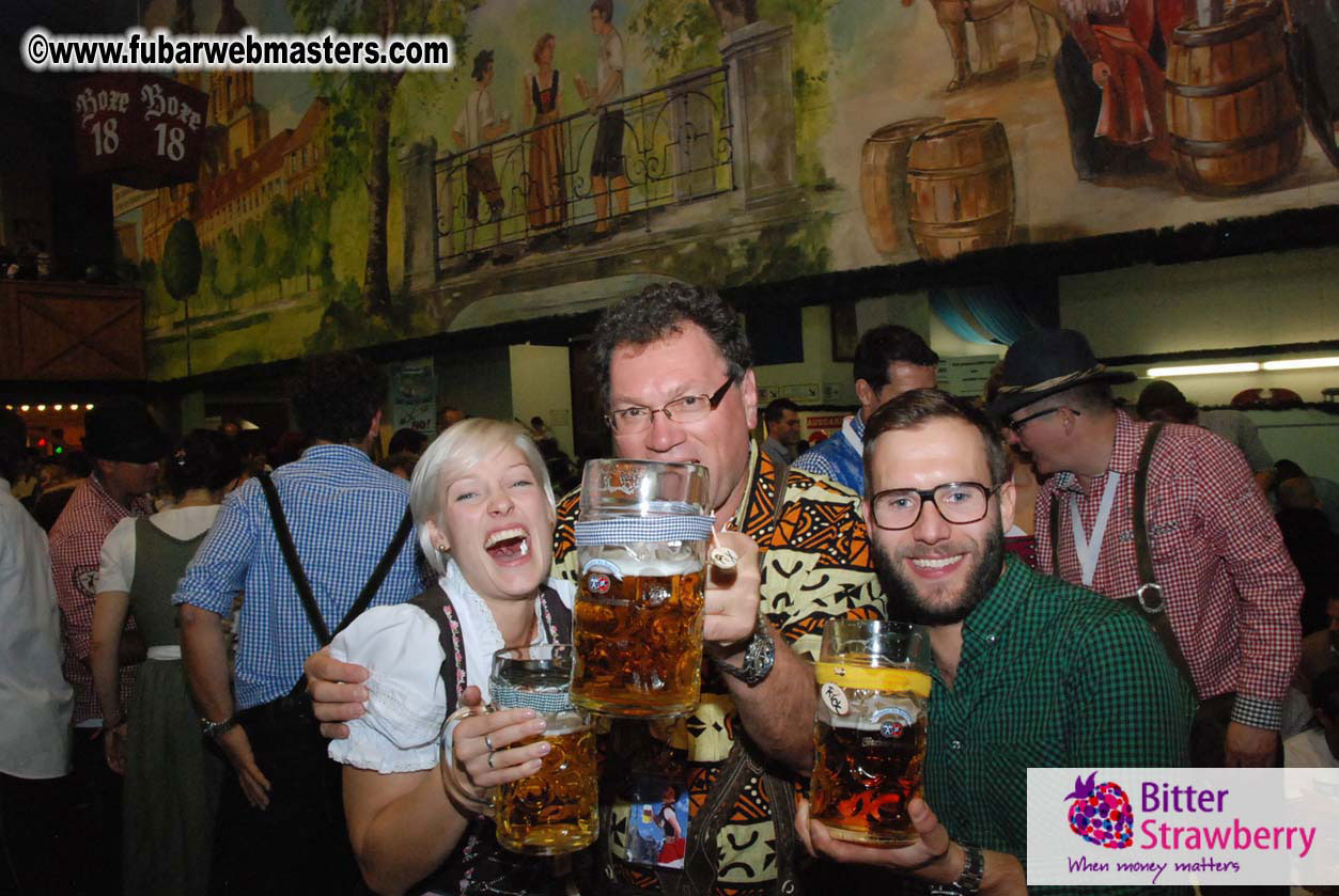 Beer tent seating in the legendary Hacker Festzelt