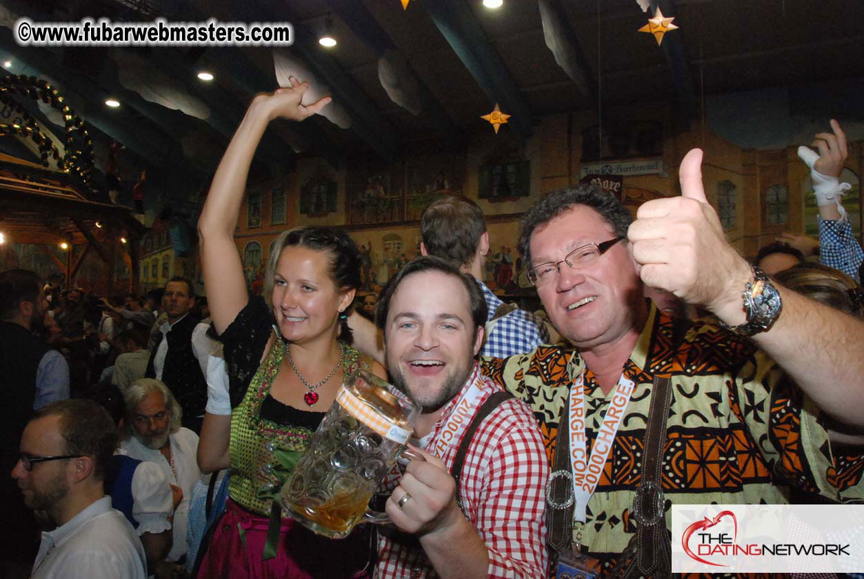 Beer tent seating in the legendary Hacker Festzelt