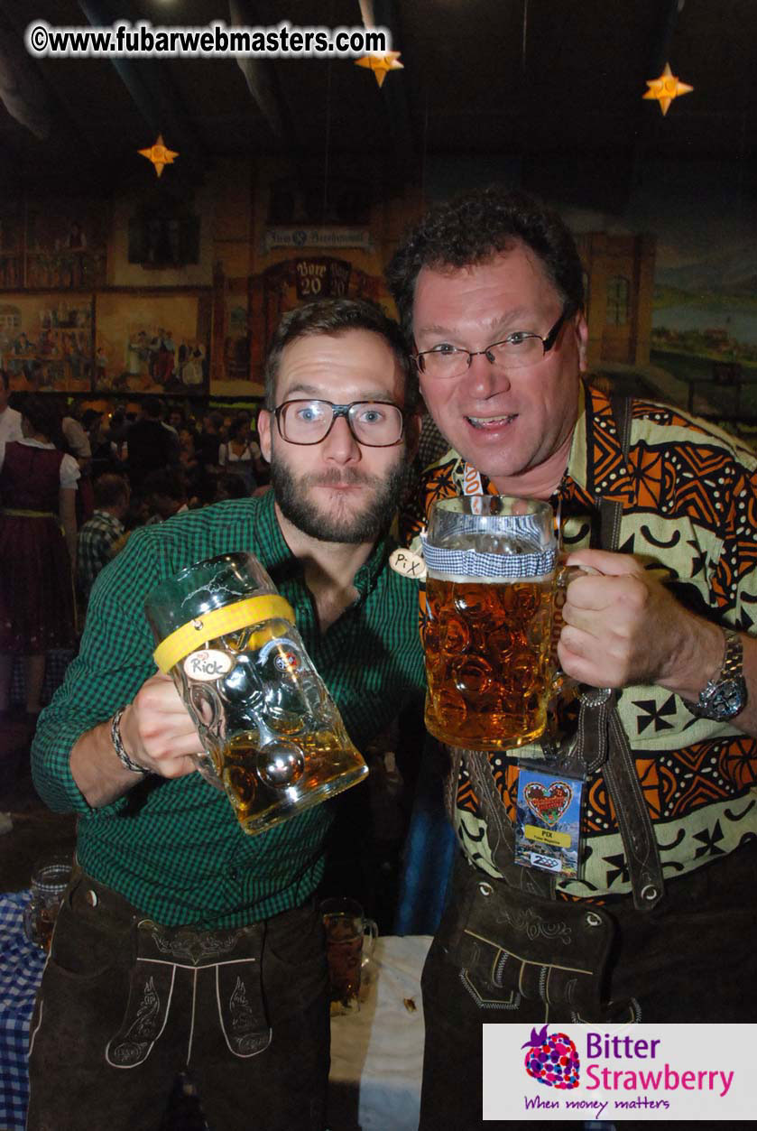 Beer tent seating in the legendary Hacker Festzelt