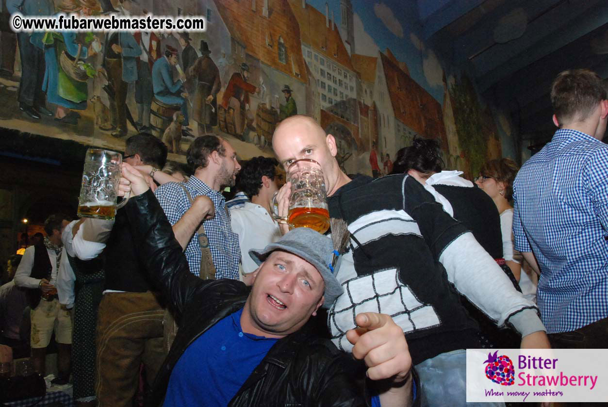 Beer tent seating in the legendary Hacker Festzelt