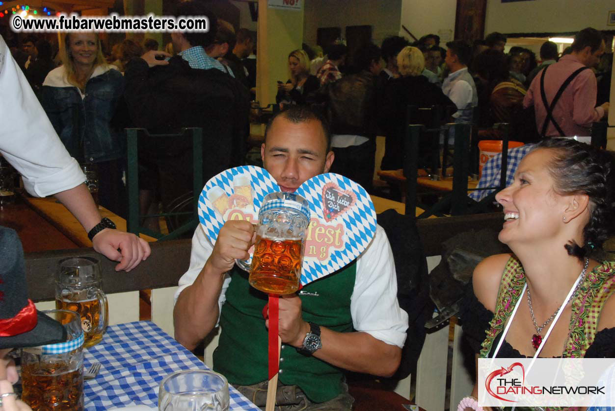 Beer tent seating in the legendary Hacker Festzelt