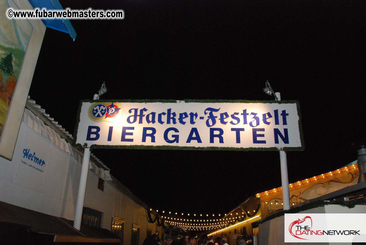 Beer tent seating in the legendary Hacker Festzelt