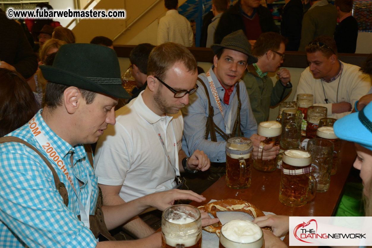 Beer tent seating in the legendary Hacker Festzelt