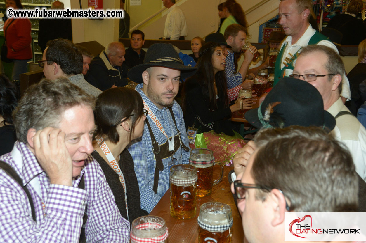 Beer tent seating in the legendary Hacker Festzelt