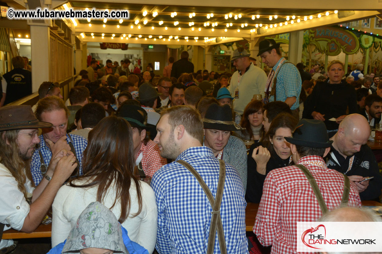 Beer tent seating in the legendary Hacker Festzelt