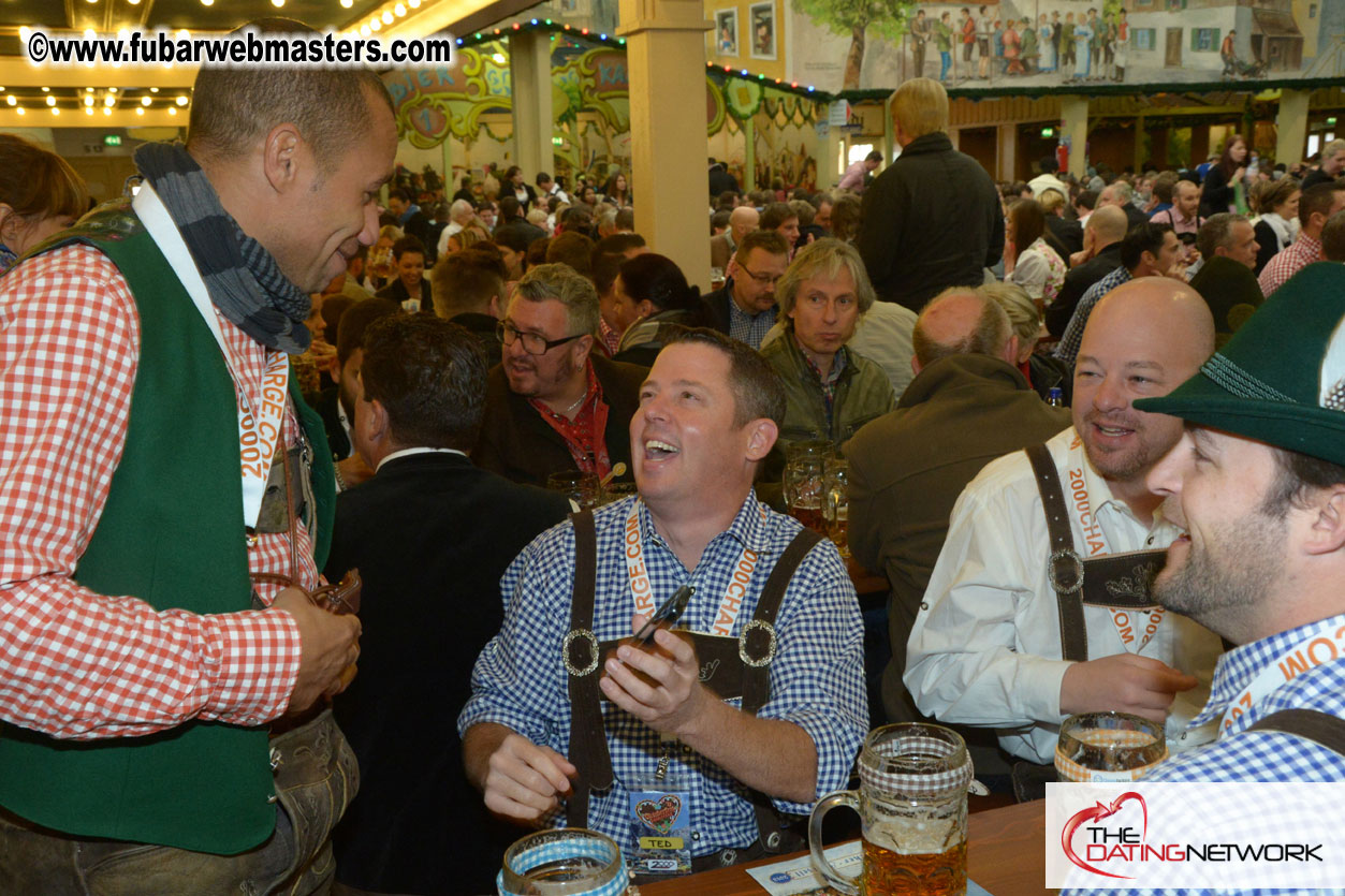 Beer tent seating in the legendary Hacker Festzelt