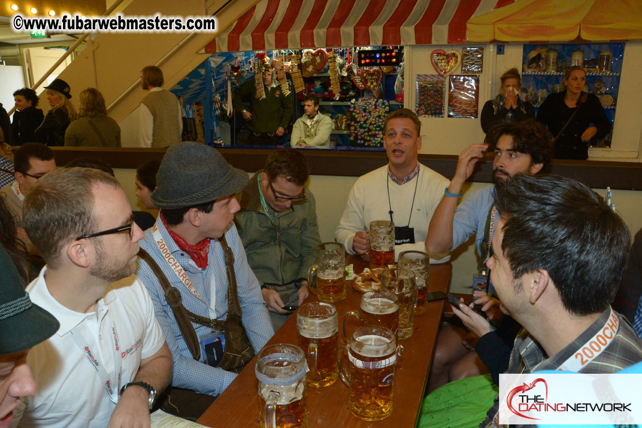 Beer tent seating in the legendary Hacker Festzelt