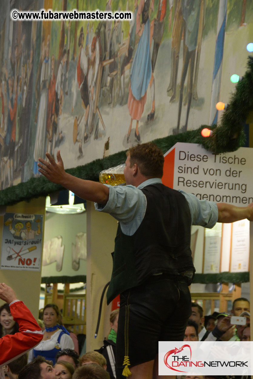 Beer tent seating in the legendary Hacker Festzelt