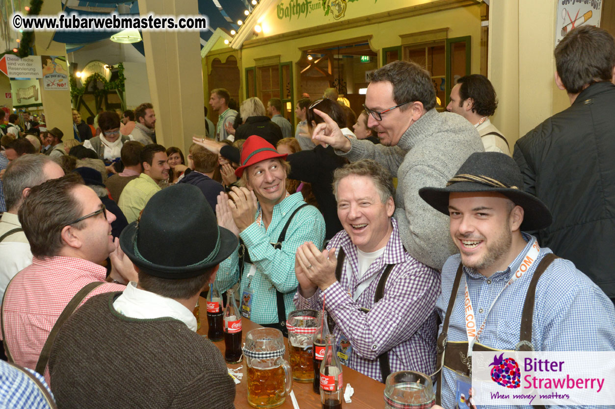 Beer tent seating in the legendary Hacker Festzelt