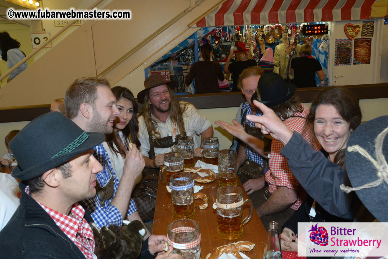 Beer tent seating in the legendary Hacker Festzelt