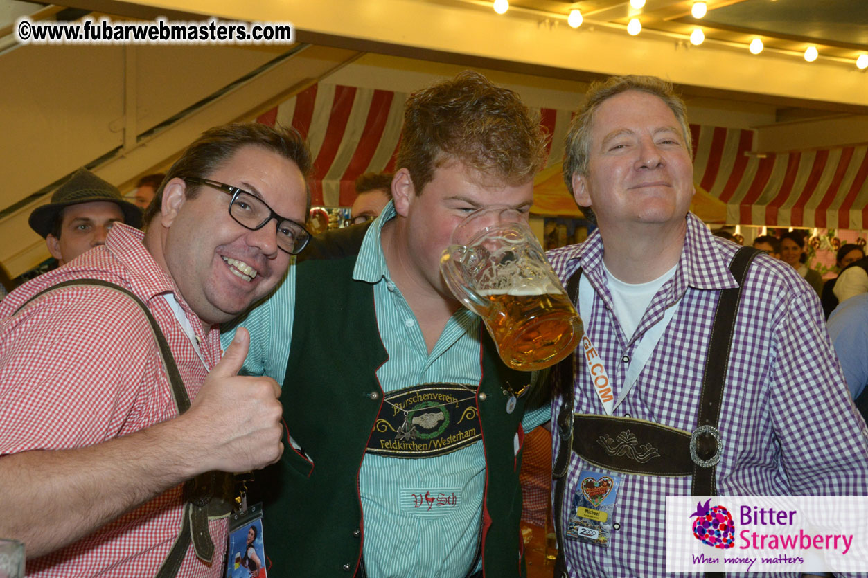 Beer tent seating in the legendary Hacker Festzelt