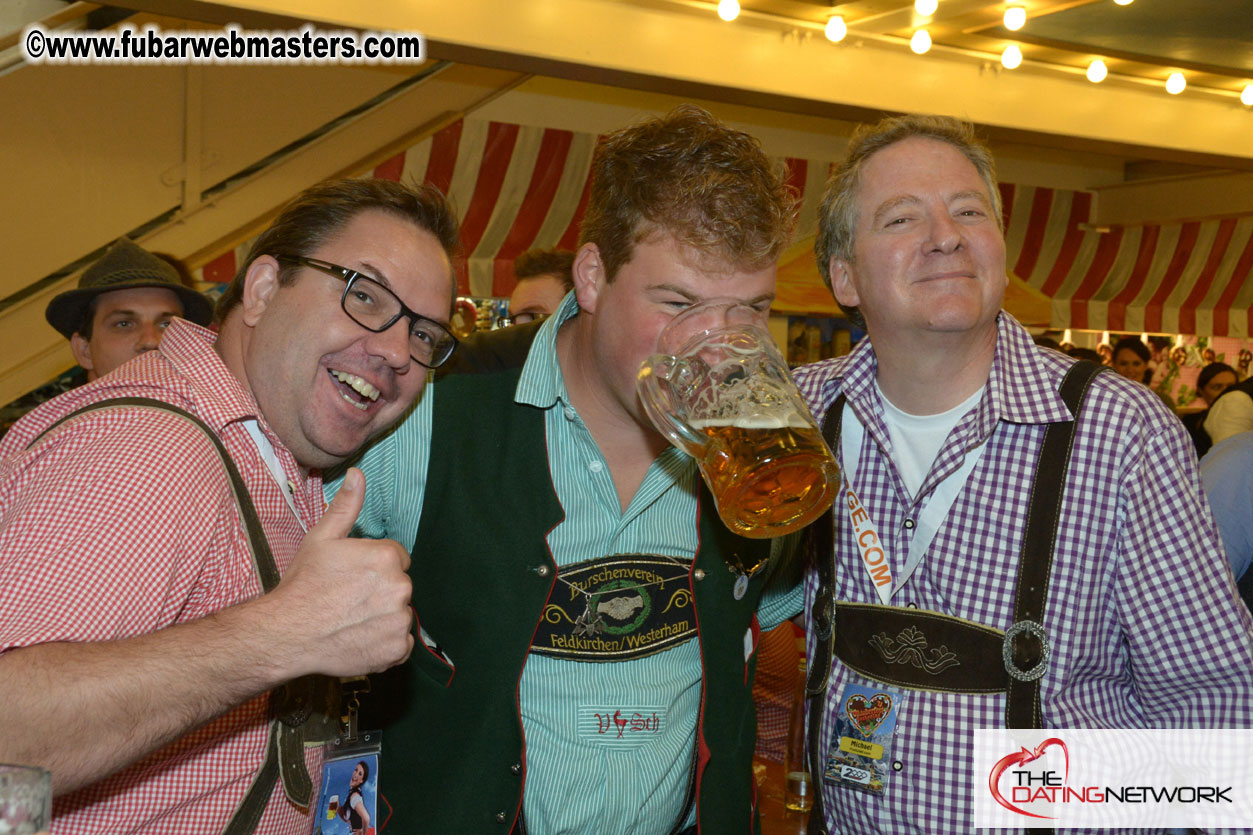 Beer tent seating in the legendary Hacker Festzelt