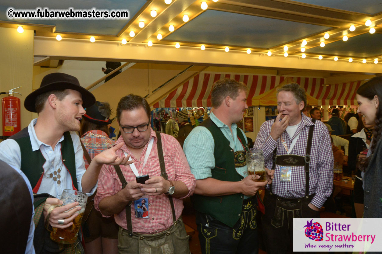 Beer tent seating in the legendary Hacker Festzelt