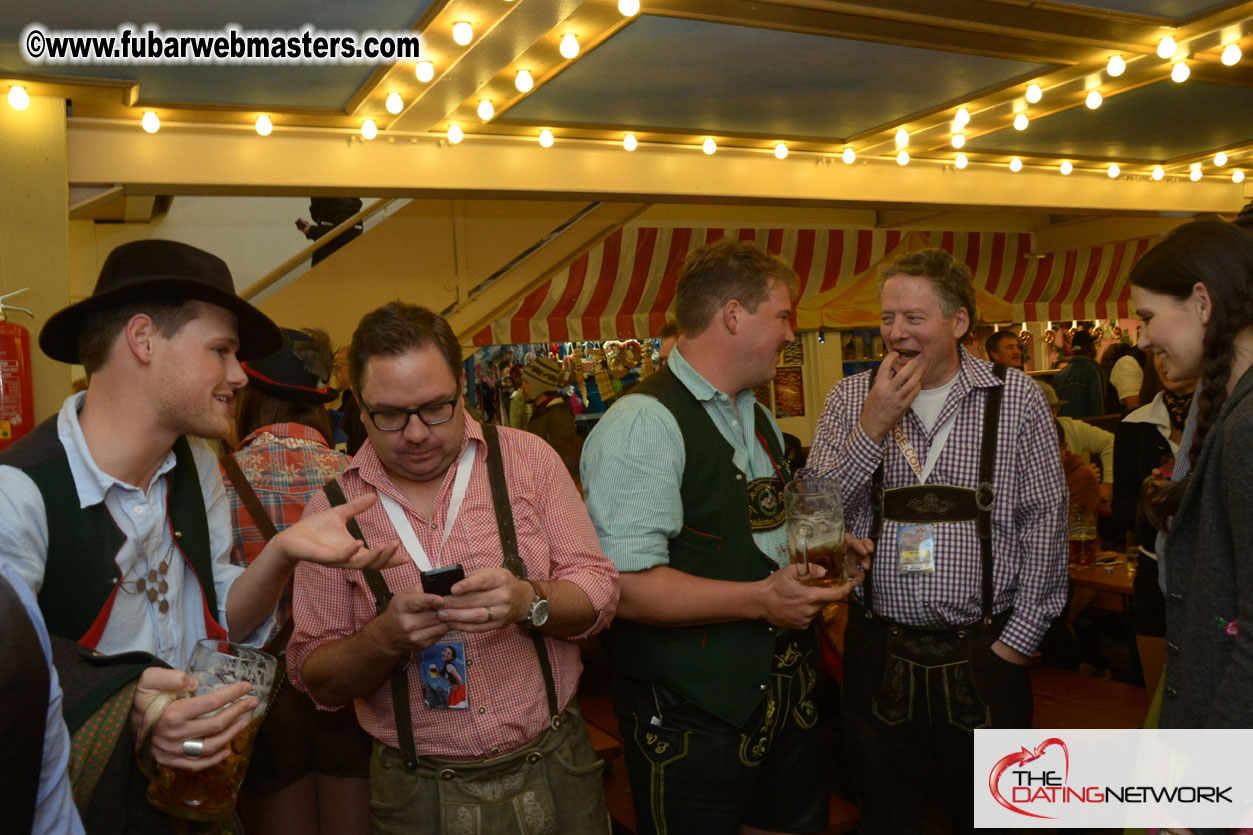 Beer tent seating in the legendary Hacker Festzelt