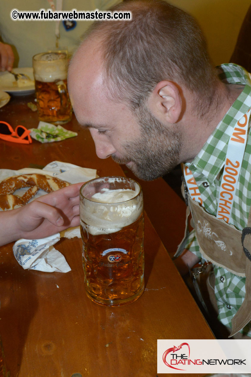 Beer tent seating in the legendary Hacker Festzelt