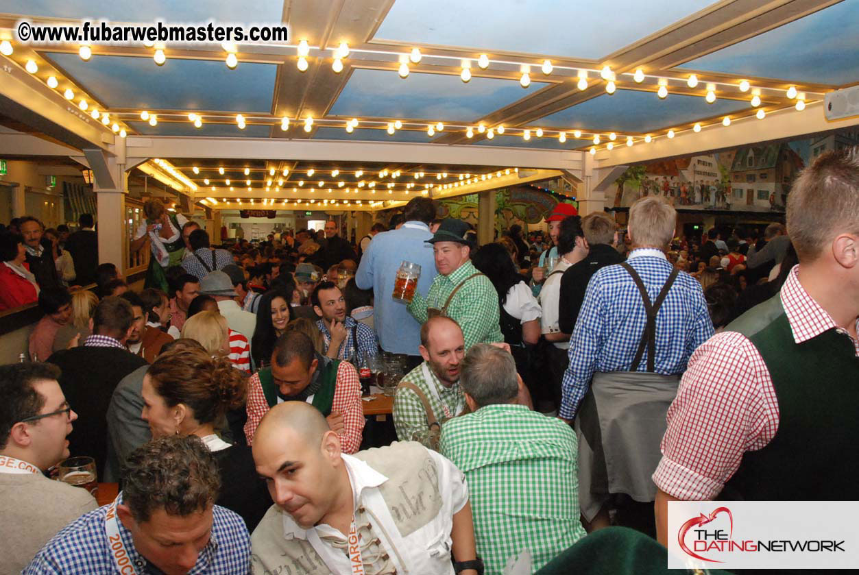 Beer tent seating in the legendary Hacker Festzelt