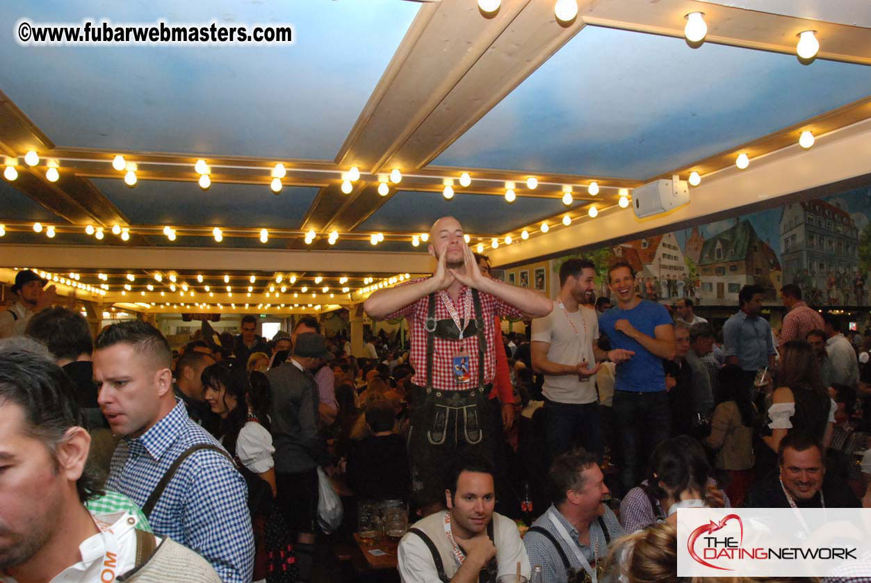 Beer tent seating in the legendary Hacker Festzelt