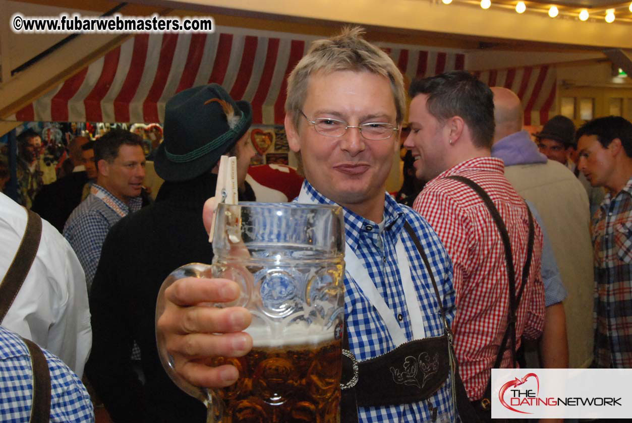 Beer tent seating in the legendary Hacker Festzelt