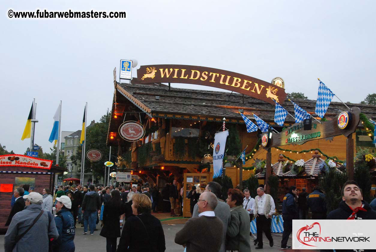 Beer tent seating in the legendary Hacker Festzelt