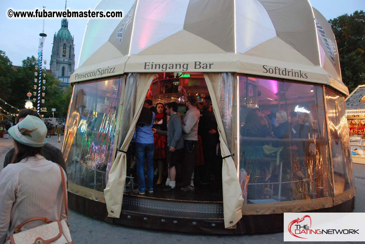 Beer tent seating in the legendary Hacker Festzelt