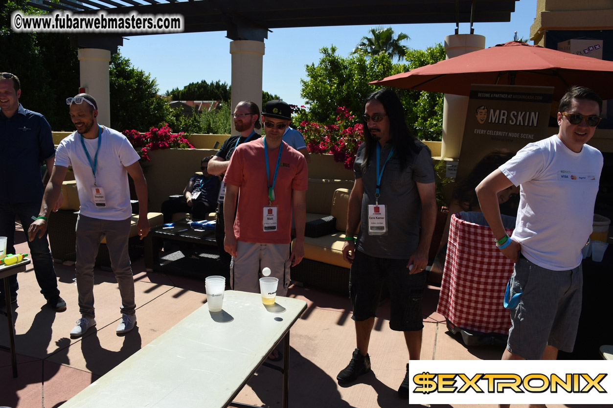 Beer Pong by the Poolside