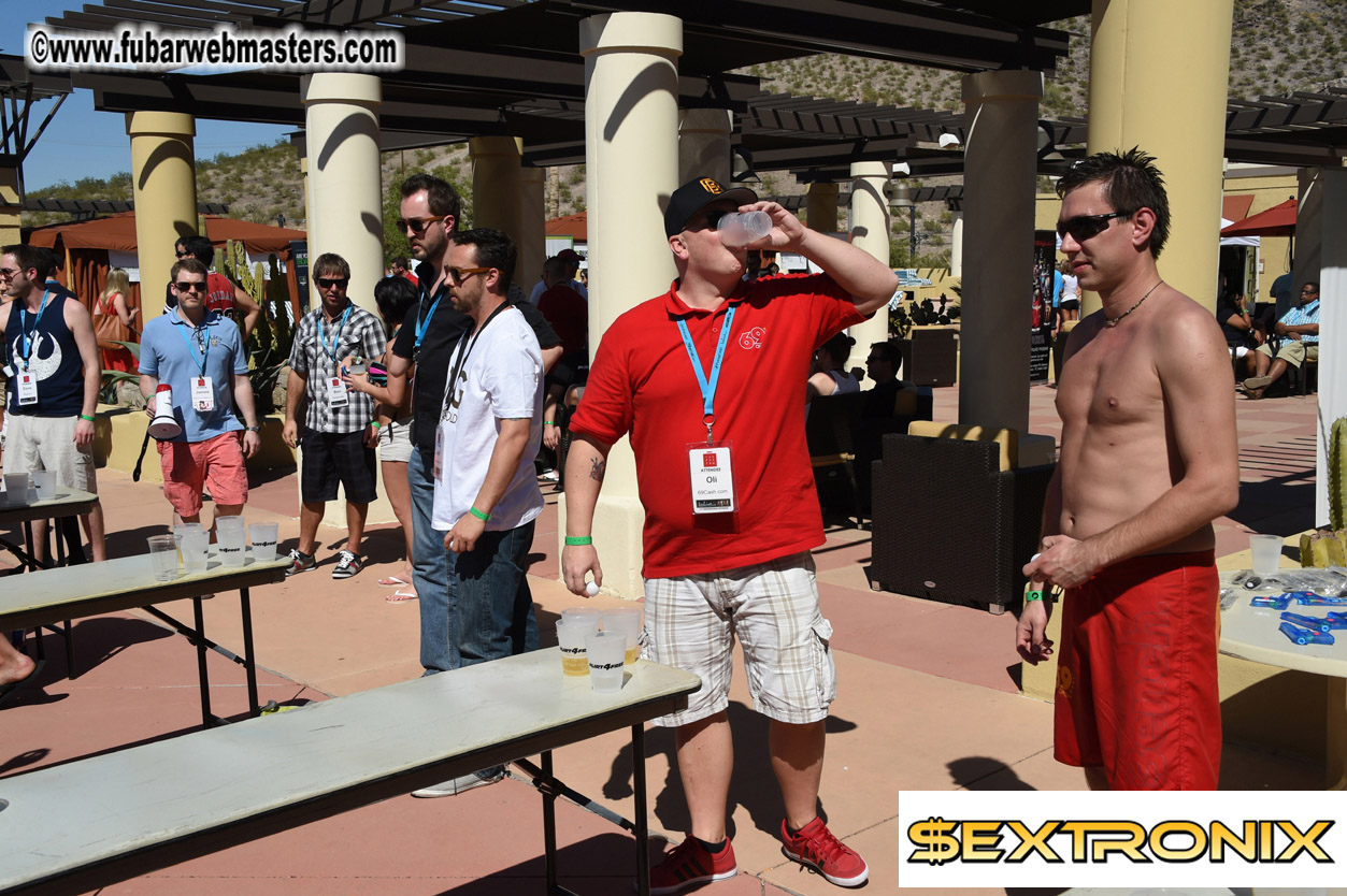 Beer Pong by the Poolside