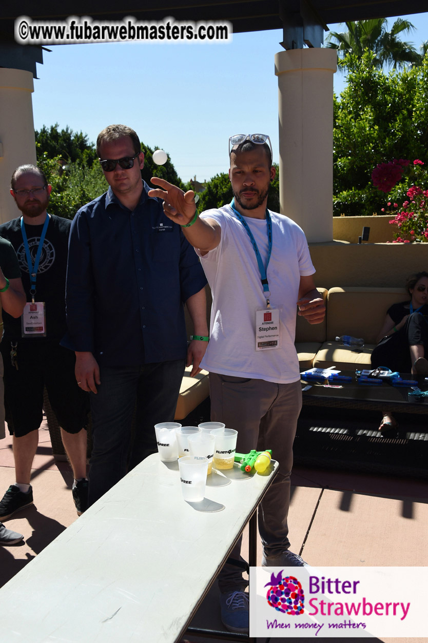 Beer Pong by the Poolside