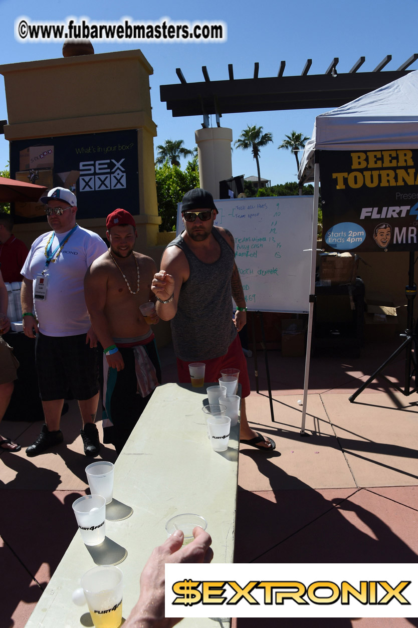 Beer Pong by the Poolside