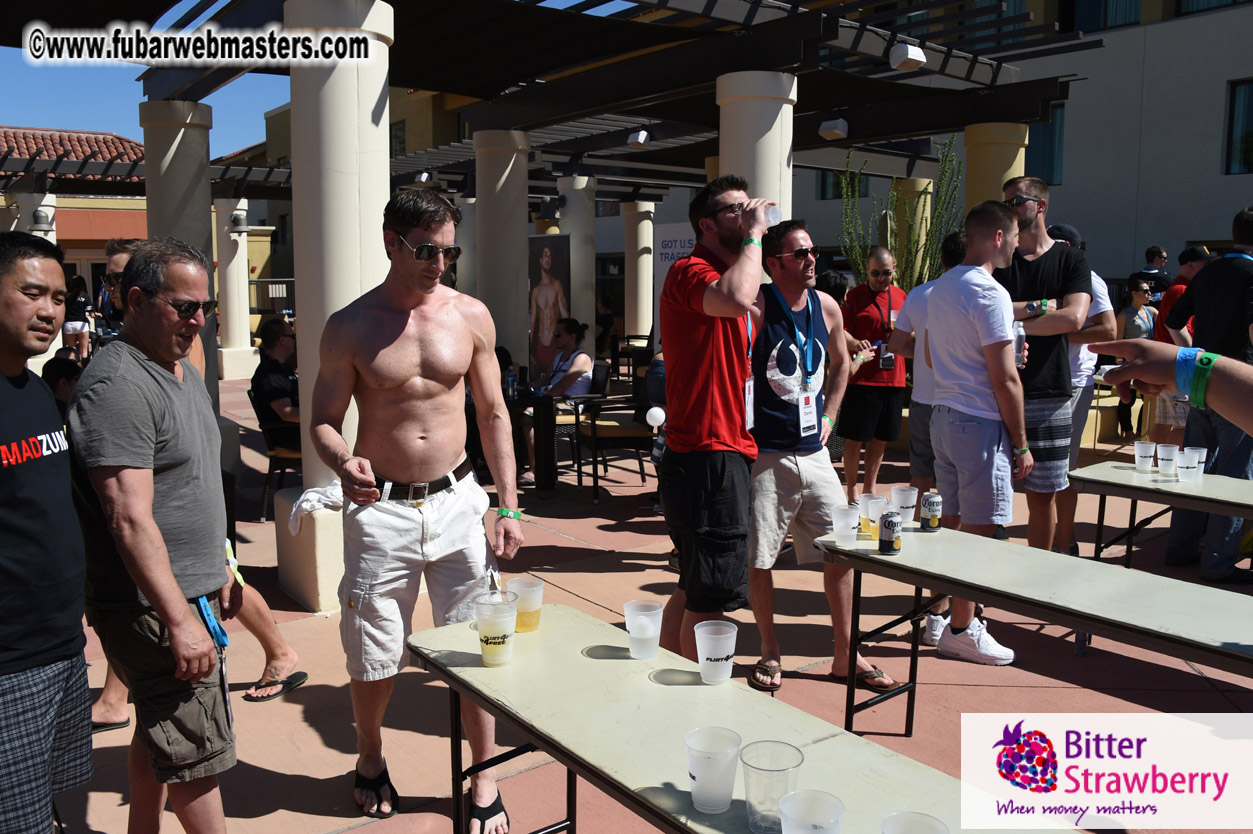 Beer Pong by the Poolside