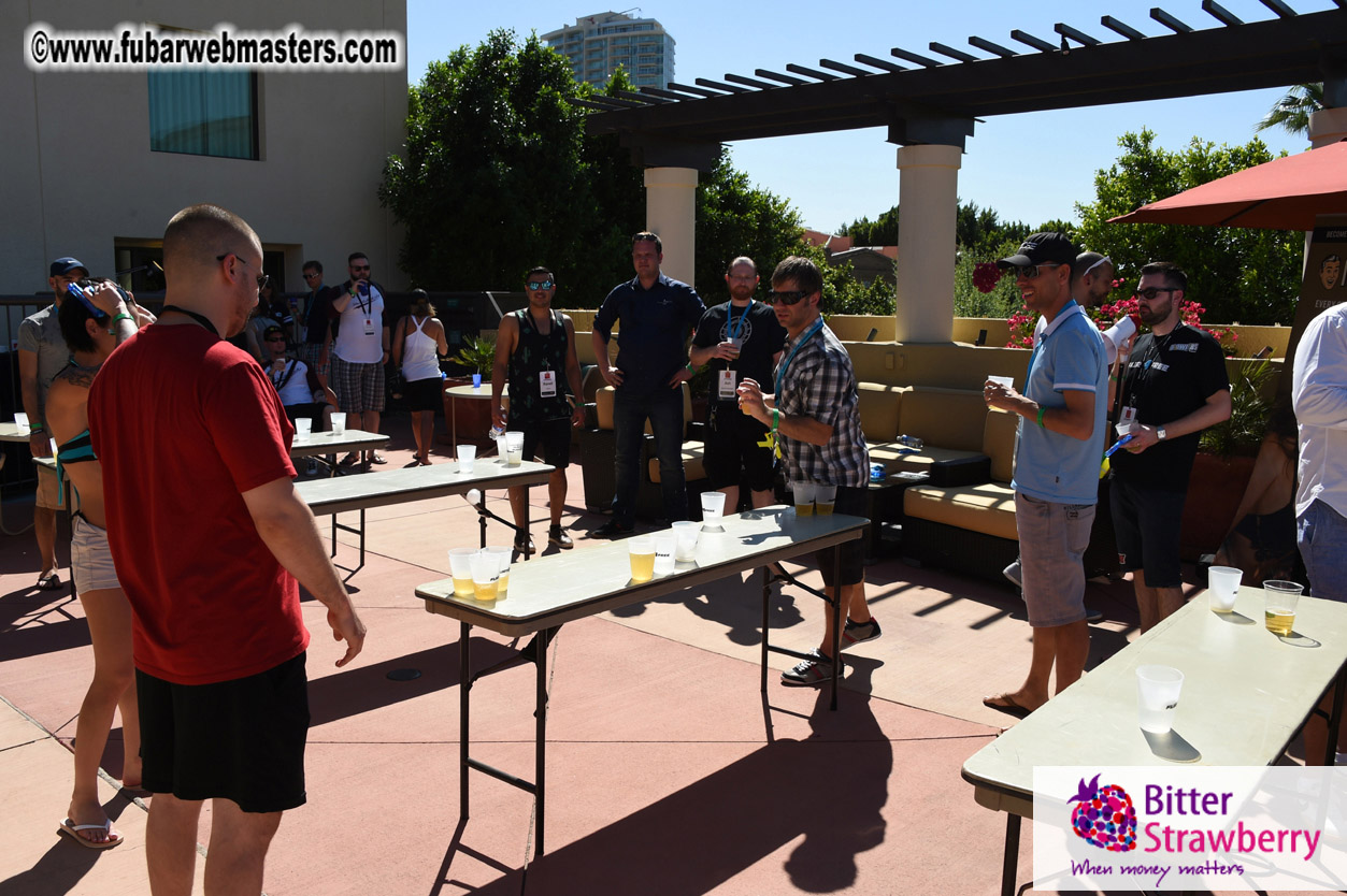 Beer Pong by the Poolside