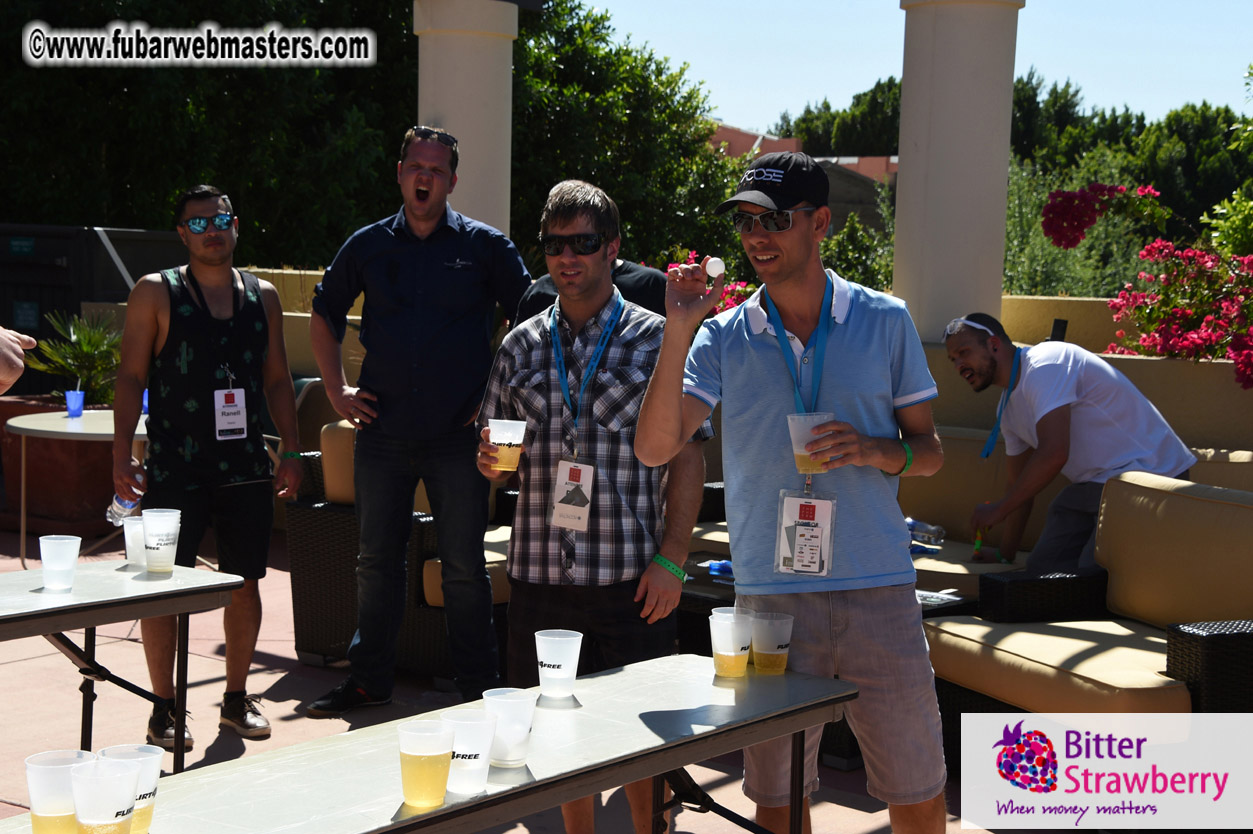 Beer Pong by the Poolside