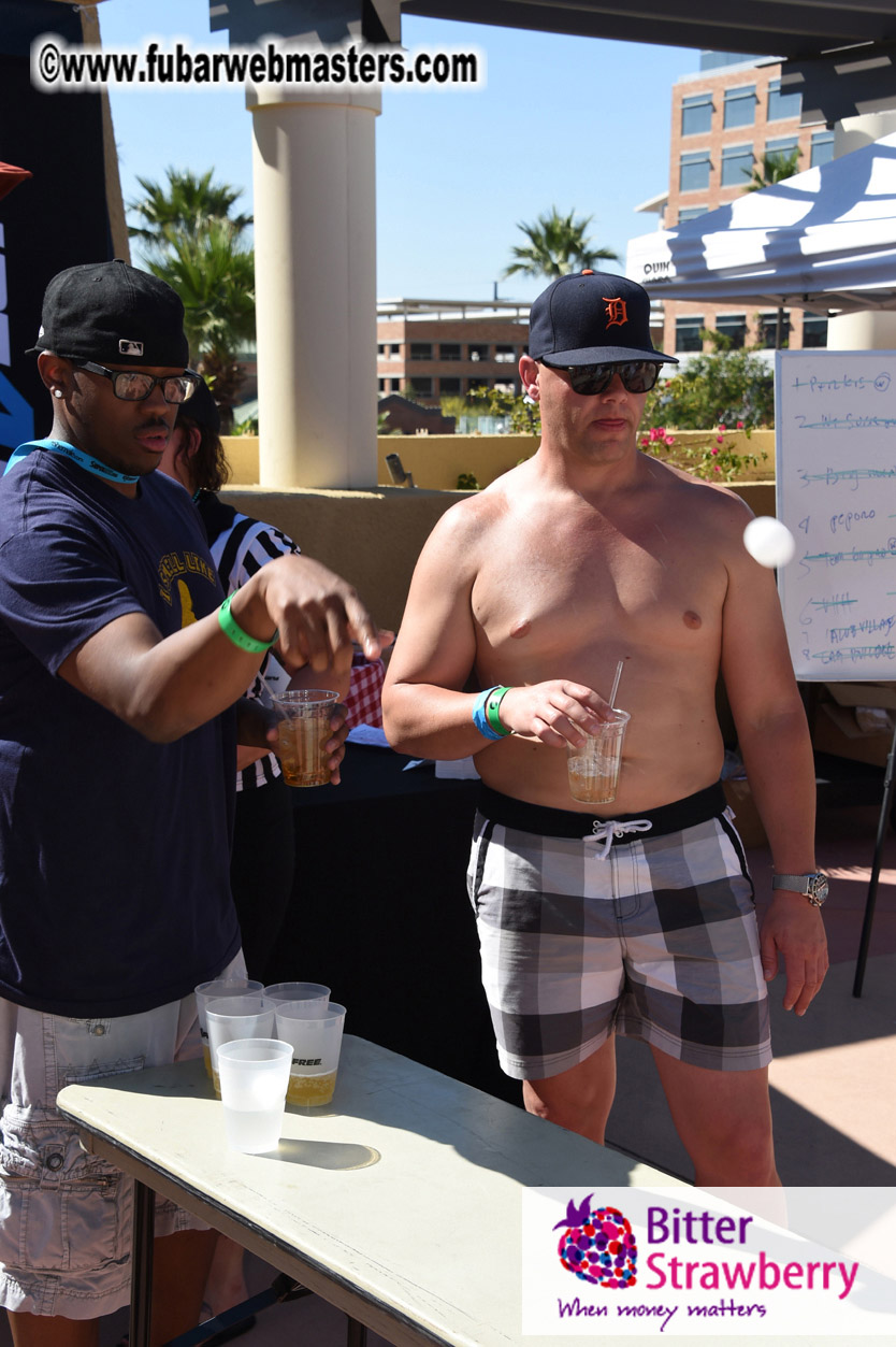 Beer Pong by the Poolside