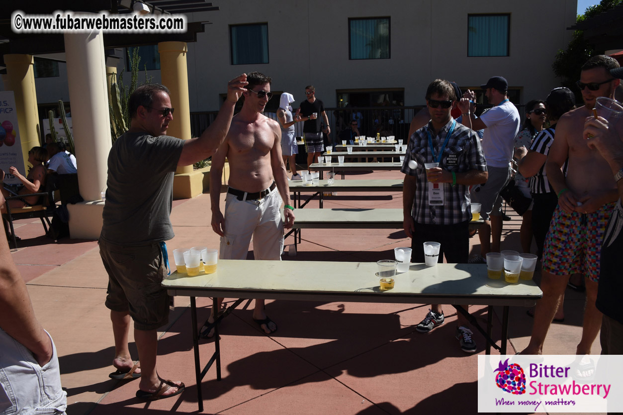 Beer Pong by the Poolside