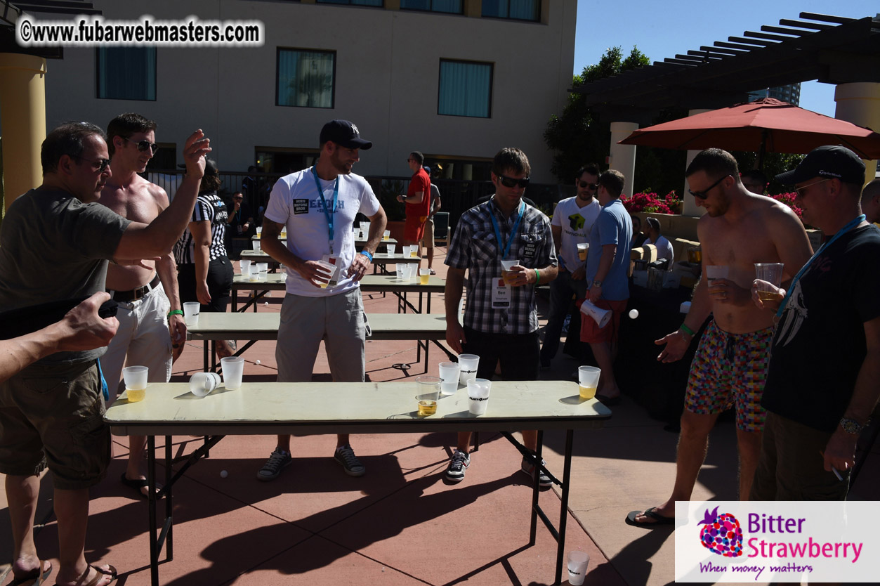 Beer Pong by the Poolside