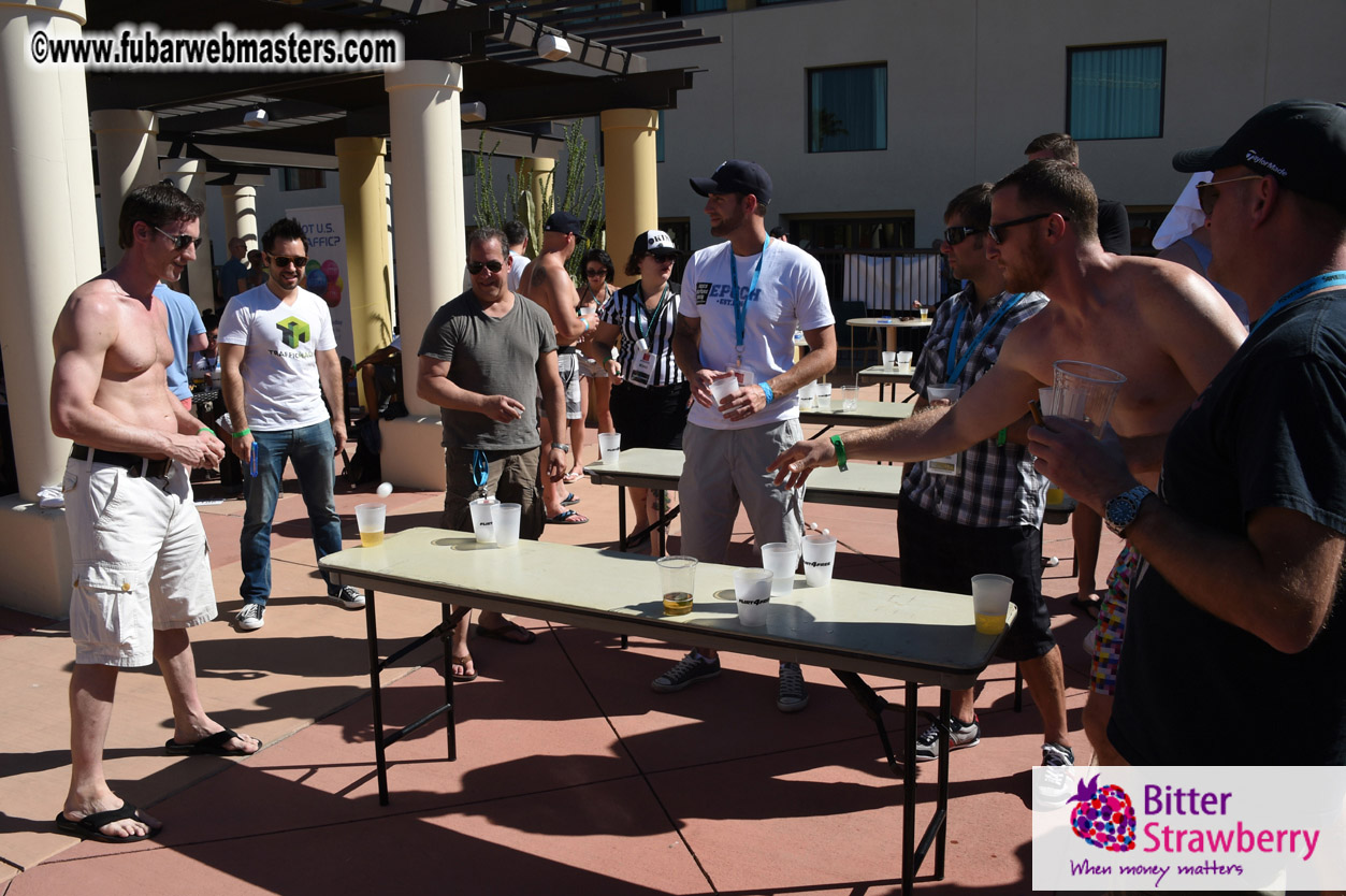 Beer Pong by the Poolside