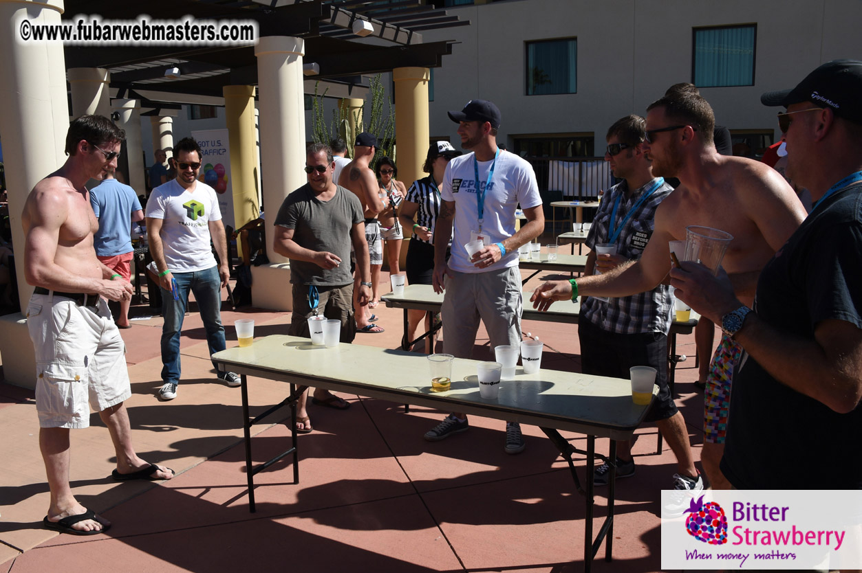 Beer Pong by the Poolside