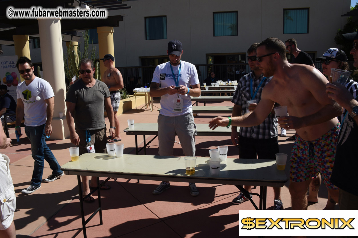 Beer Pong by the Poolside