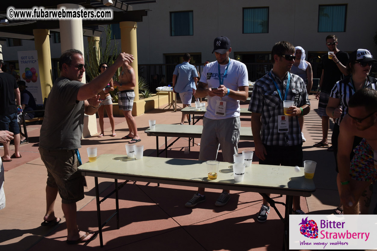 Beer Pong by the Poolside