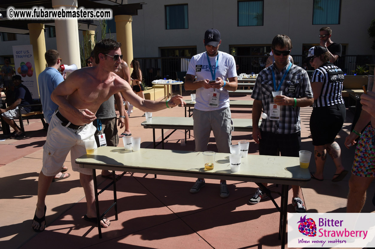 Beer Pong by the Poolside