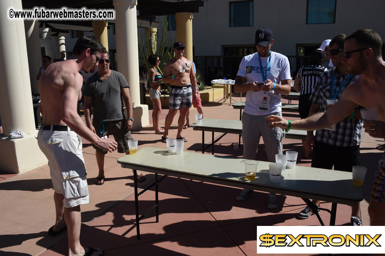 Beer Pong by the Poolside