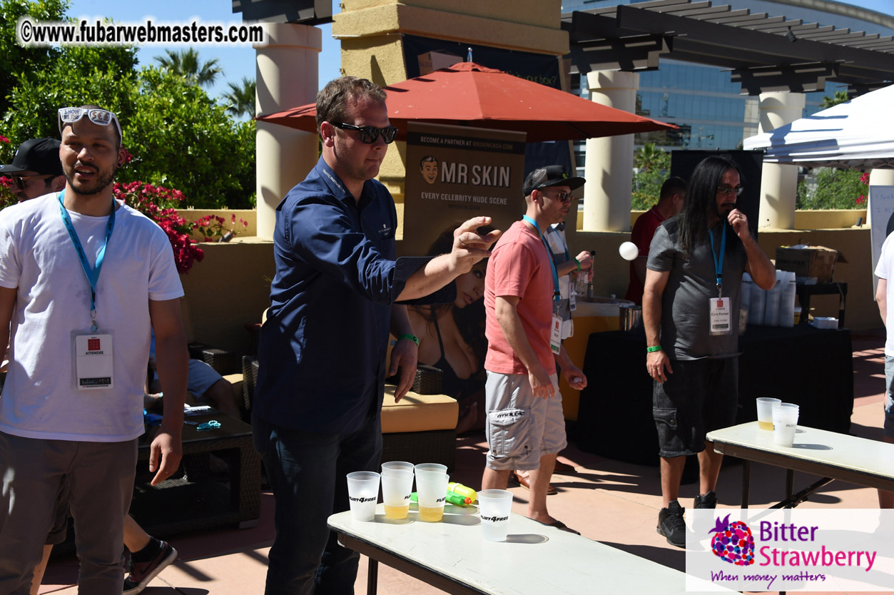 Beer Pong by the Poolside